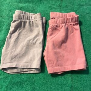 ❤️ 3/$10 Set of (2)-Jumping Beans Pink and Lavender Elastic Waist Shorts
